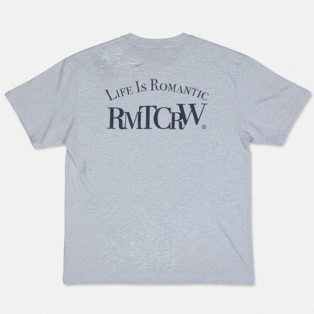 Romantic Crown Life Is Romantic Korean Streetwear Men's Small T-Shirt Light Gray